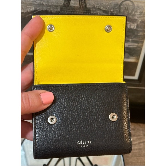 Celine Black Leather Small Trifold Wallet - Picture 8 of 14